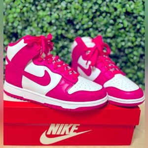 Pink Nike dunk high top